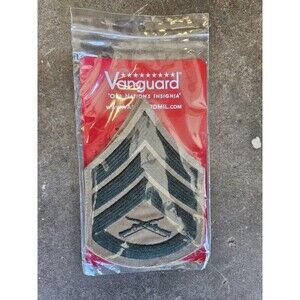 USMC US MARINE CORPS E-6 STAFF SERGEANT LONG & SHORT SLEEVE KHAKI SHIRT RANK SET